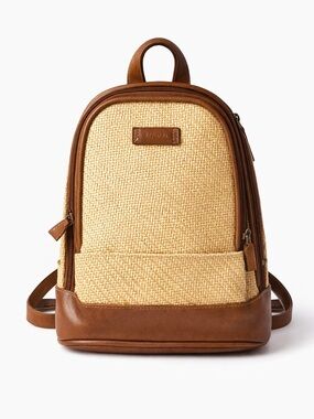 Straw Mini Backpack | Summer Aesthetic | Neutral Vacation Bag
